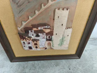 Cuadro Cerámica Pueblo Medieval