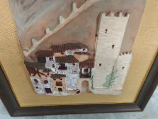 Cuadro Cerámica Pueblo Medieval