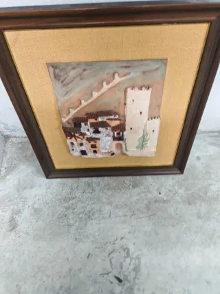 Cuadro Cerámica Pueblo Medieval