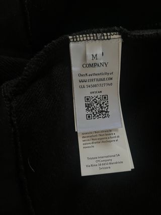 Sudadera CP Company Negra con Gafas
