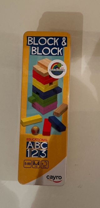 Juego de torre de madera Jenga. Tamaño pequeño