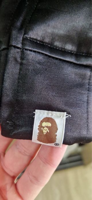 Chaqueta Bomber Bape Negra y Blanca