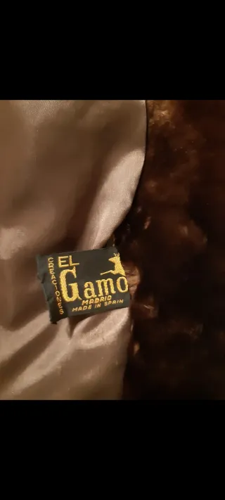 Abrigo piel muton marrón