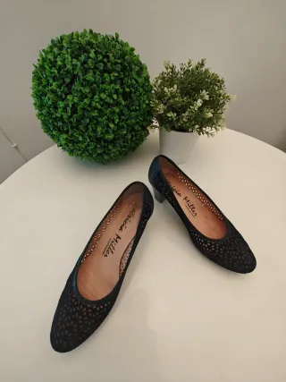 Zapatos tacón mujer azul marino