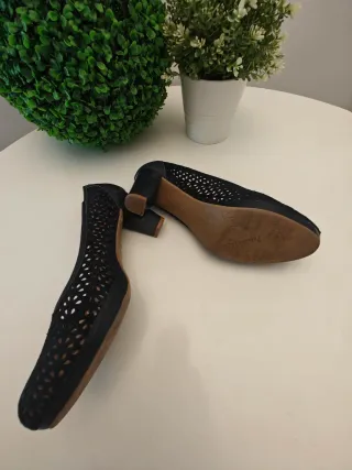 Zapatos tacón mujer azul marino