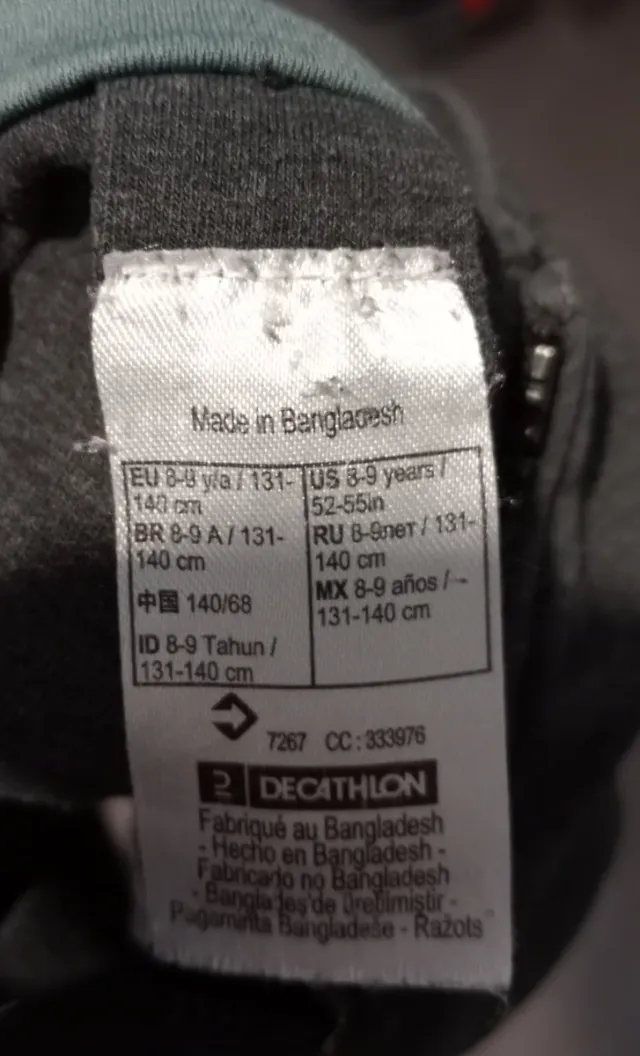 Sudadera Decathlon Unisex Gris y Negra