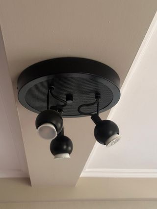 Lámparas de techo negras 3 focos