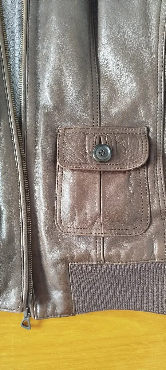 Giubbotto donna in pelle marrone marca ceralacca