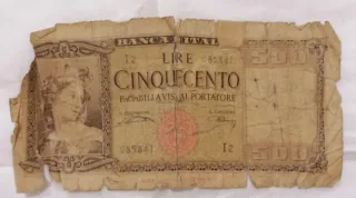 Banconote 500 Lire Antiche