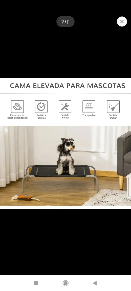 Cama elevada para mascotas
