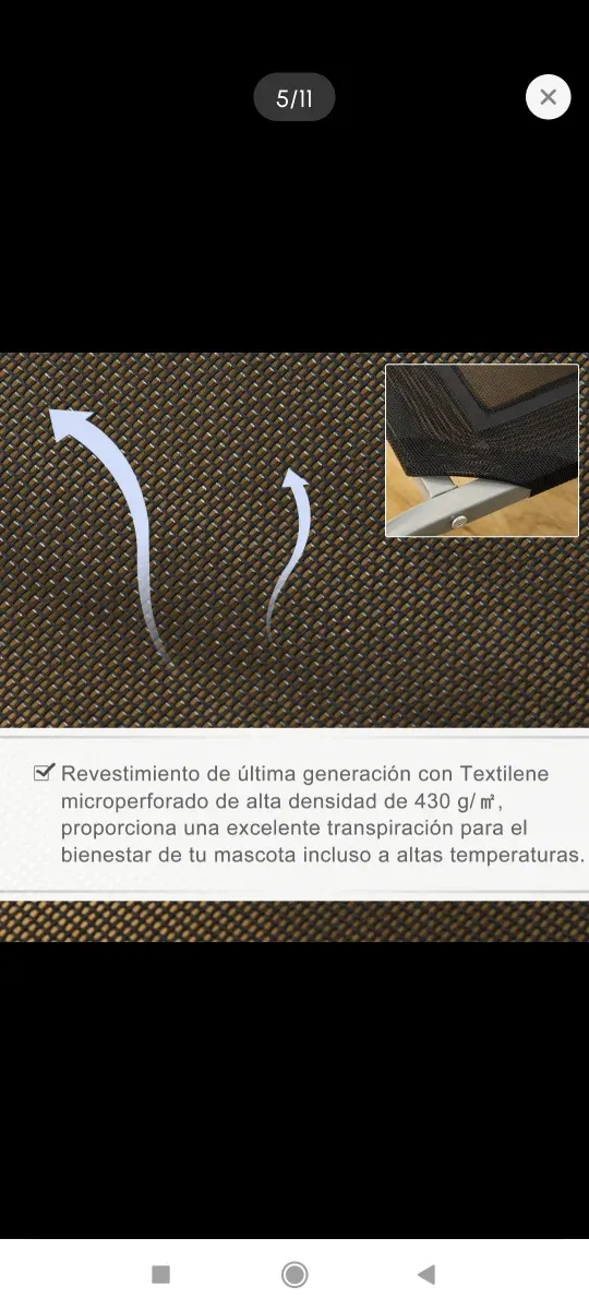 Cama elevada para mascotas