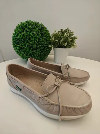 Mocasines Pitillos beige mujer