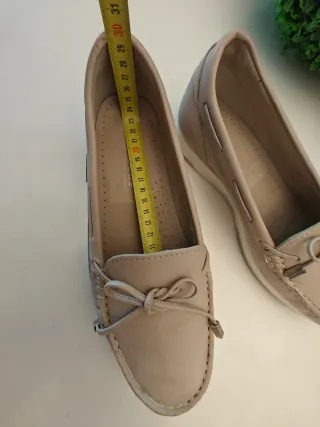 Mocasines Pitillos beige mujer