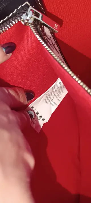 Bolso Tote Carolina Herrera Beige y Rojo