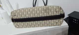 Bolso Tote Carolina Herrera Beige y Rojo