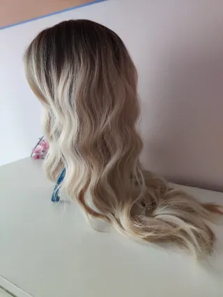 Peluca Rubia Larga Ondulada Ombre Balayage