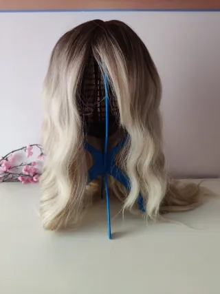 Peluca Rubia Larga Ondulada Ombre Balayage