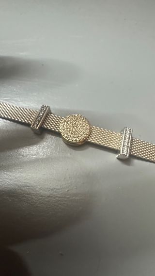 Pulsera Pandora Malla Dorada con Circonitas