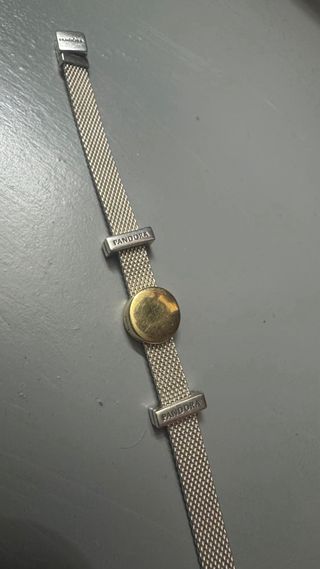 Pulsera Pandora Malla Dorada con Circonitas