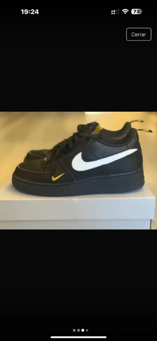 Nike Air Force 1 Talla 38 Negro/Dorado