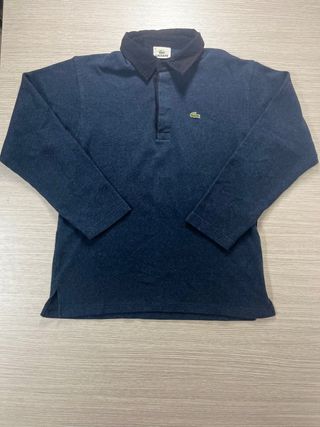 Maglione Lacoste vintage blu con colletto