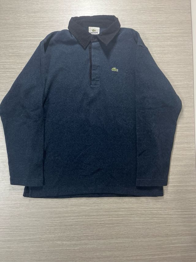 Maglione Lacoste vintage blu con colletto