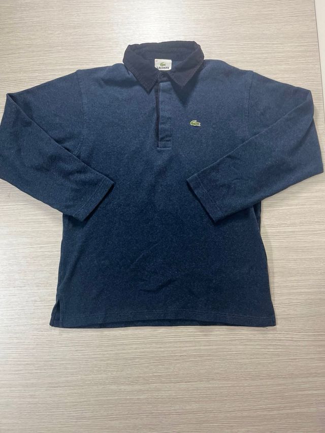 Maglione Lacoste vintage blu con colletto