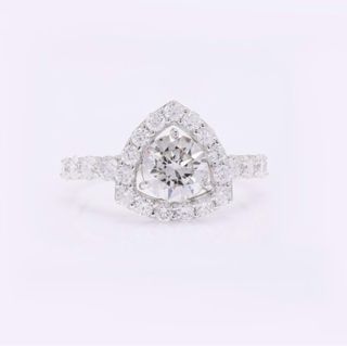 Anillo de diamantes de oro blanco NUEVO