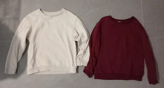 Sudadera niña beige y burdeos