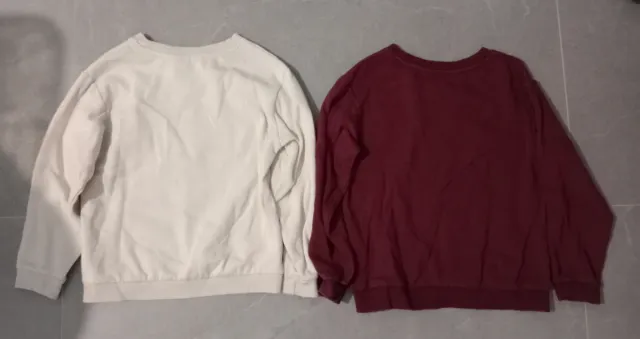 Sudadera niña beige y burdeos