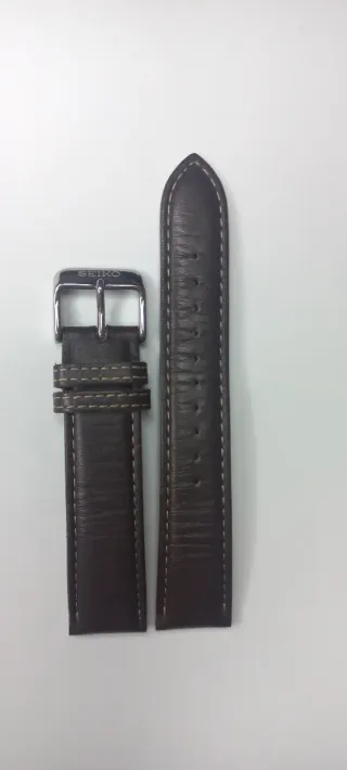 Correa de cuero Seiko marrón