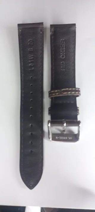 Correa de cuero Seiko marrón