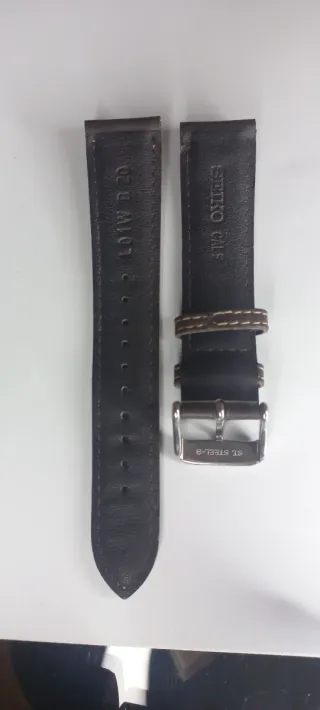 Correa de cuero Seiko marrón