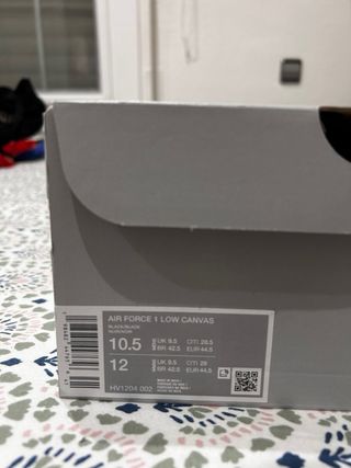 Nike Air Force 1 Black Canvas