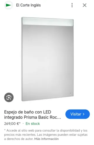 Espejo ROCA con LED integrado