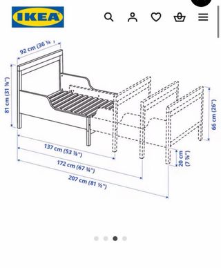 Pack 2 Camas IKEA SUNDVIK + Colchones