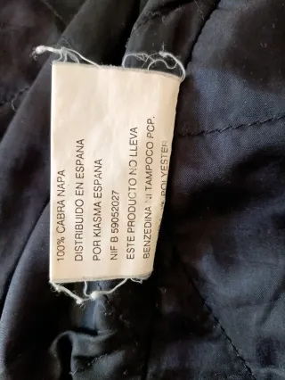 Cazadora vaquera tejana cuero auténtico M Medidas