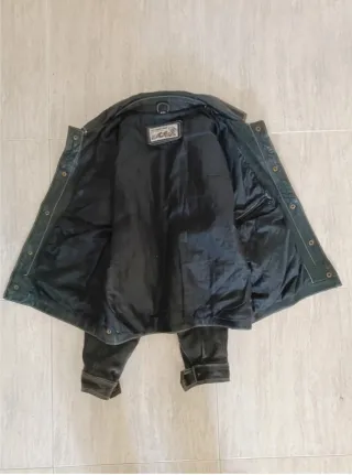 Cazadora vaquera tejana cuero auténtico L Medidas