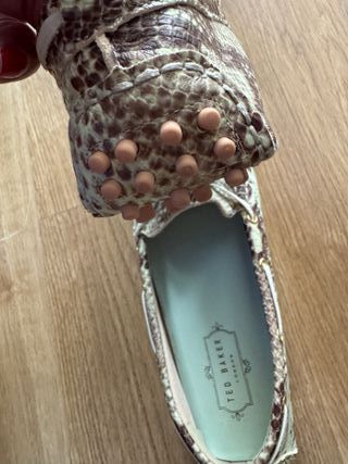 Mocasines Ted Baker piel serpiente nuevos
