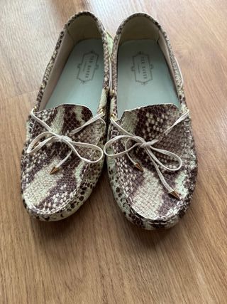 Mocasines Ted Baker piel serpiente nuevos