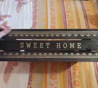 Cassetta in legno decorata Sweet Home