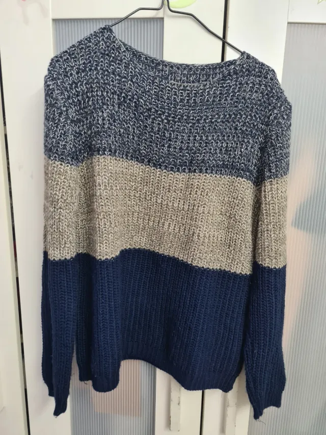 Camiseta de malha tricolor