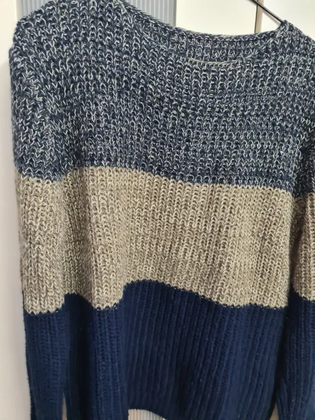 Camiseta de malha tricolor