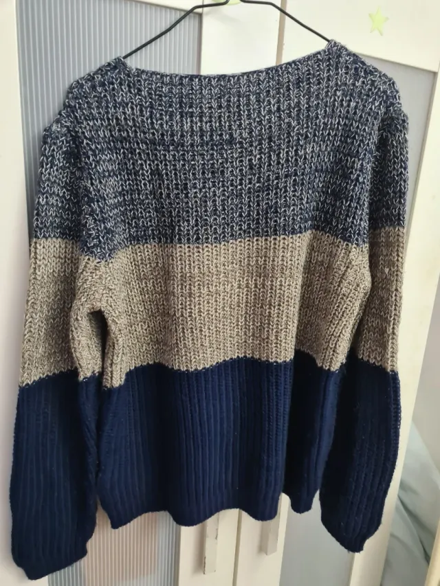 Camiseta de malha tricolor