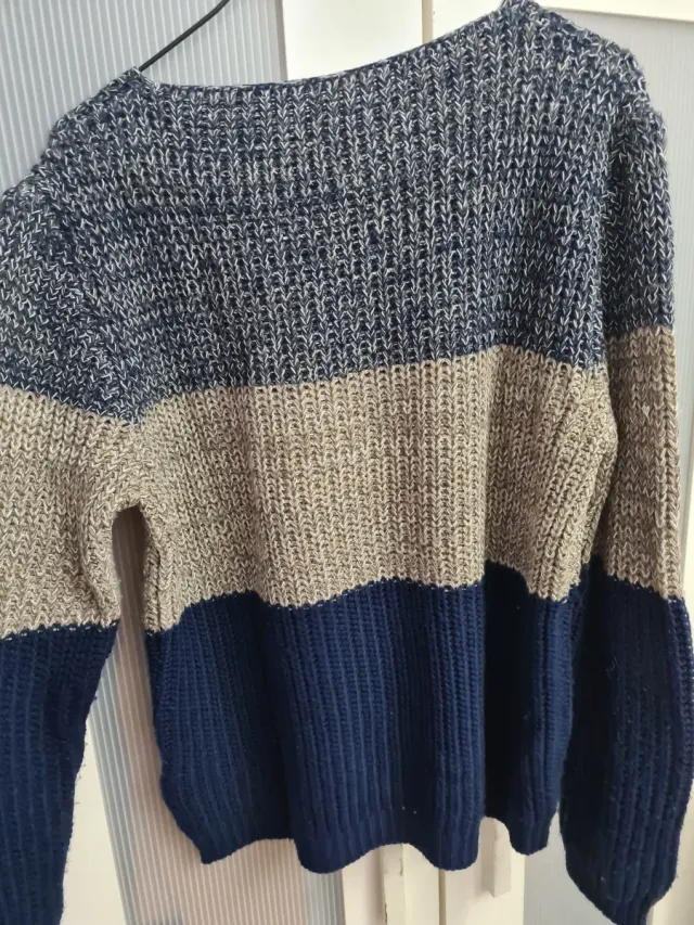 Camiseta de malha tricolor