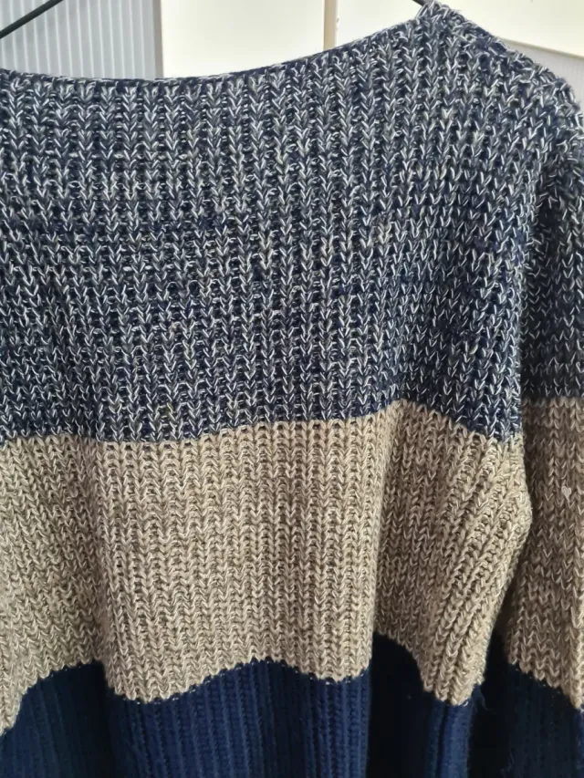 Camiseta de malha tricolor