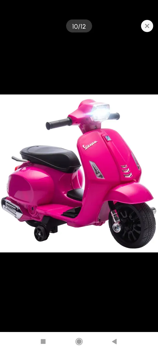 Vespa eléctrica infantil rosa