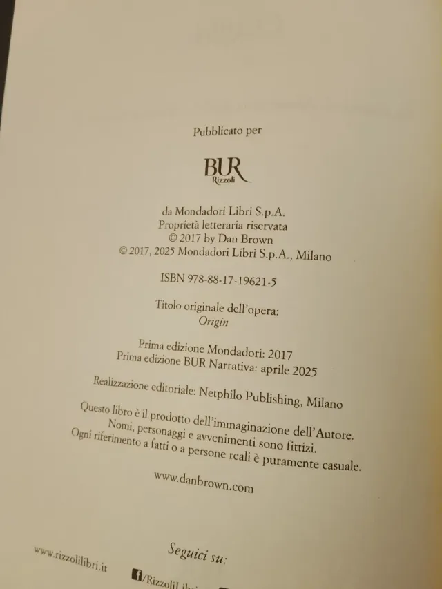 Dan Brown, Origin, Bur, 2025