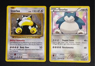 Carte Pokémon Snorlax - Set di 4 carte