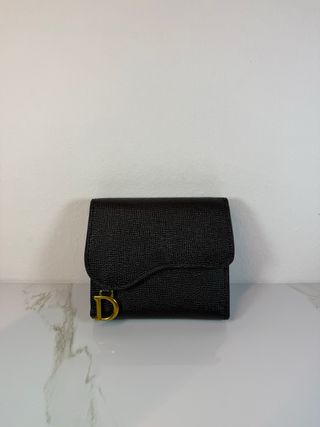 Monedero Dior Negro Cuero